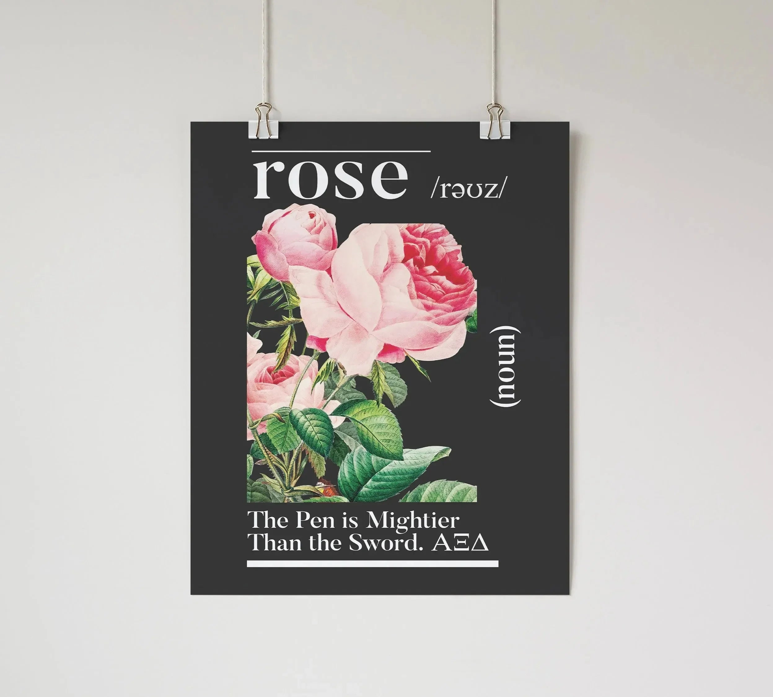 16"x20" Alpha Xi Delta Poster - Rose Definition Wall Art & Signs