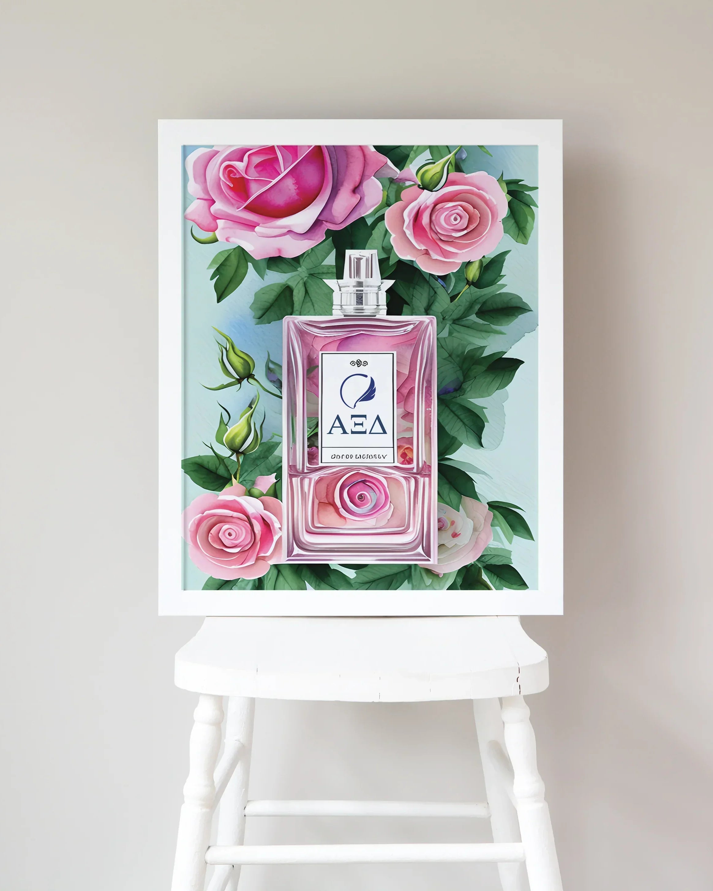 16"x20" Large Alpha Xi Delta Poster - Perfume Bottle | AXiD Wall Art