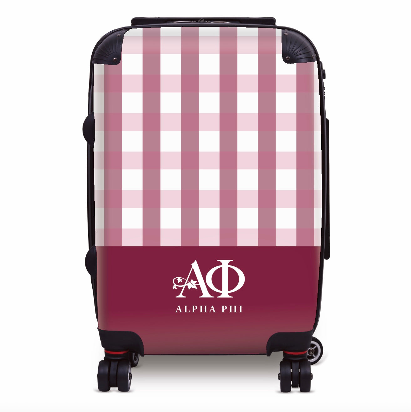 Alpha Phi Carry-on Luggage - Gingham Suitcases