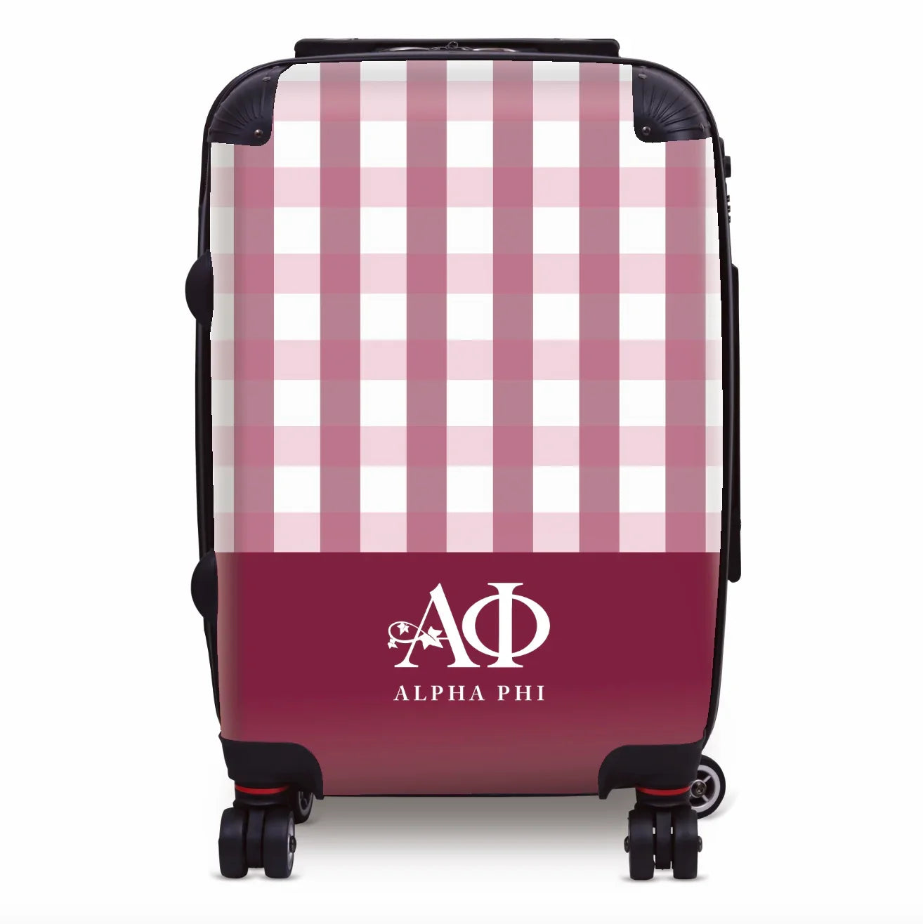 Alpha Phi Carry-on Luggage - Gingham Suitcases