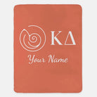 Personalized Kappa Delta XL 60x80 Sherpa Throw Blanket Coral Throw Blankets