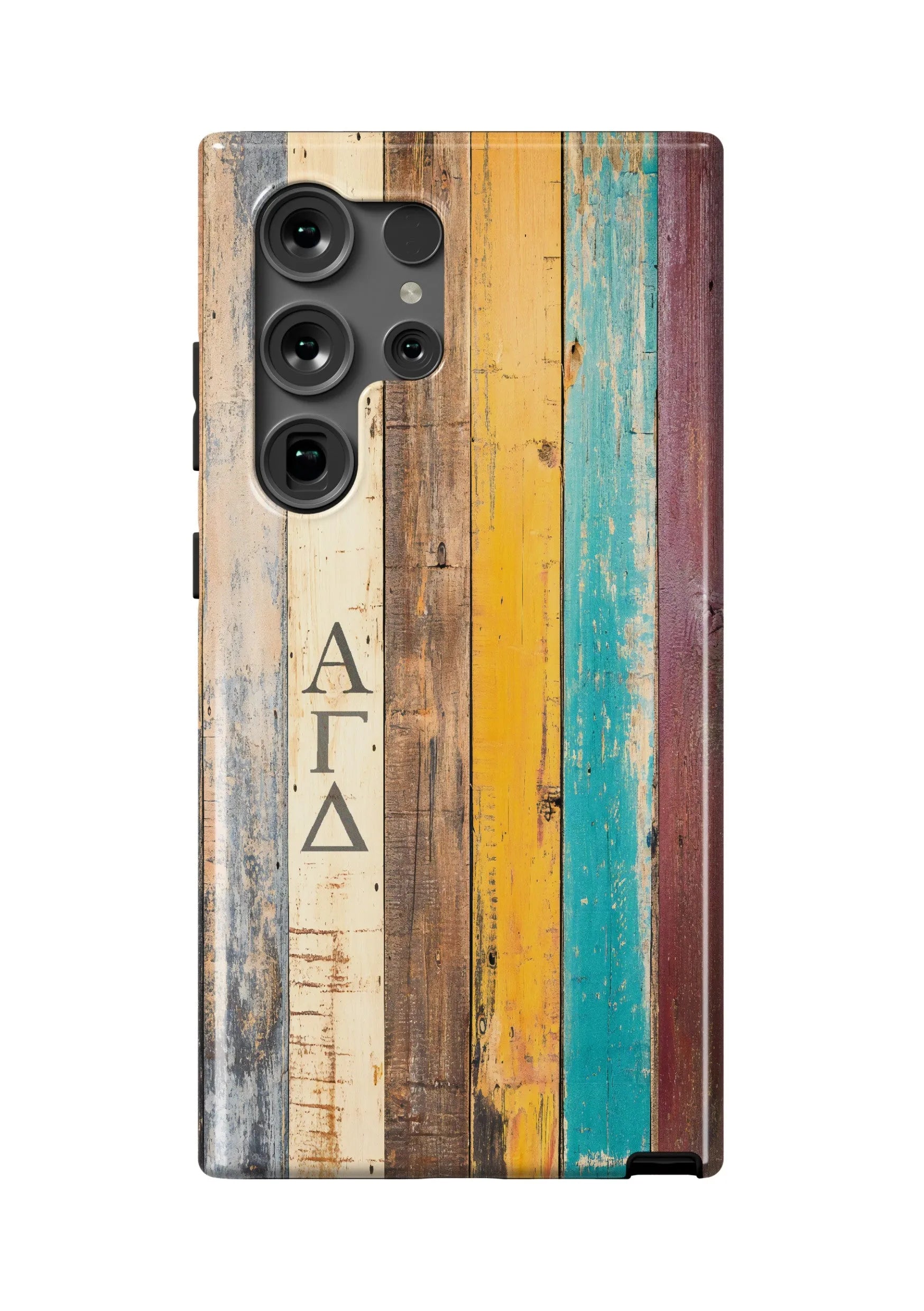Alpha Gam Samsung Galaxy 24, 23 Mobile Phone Case - Wood Plank Gloss Mobile Phone Cases