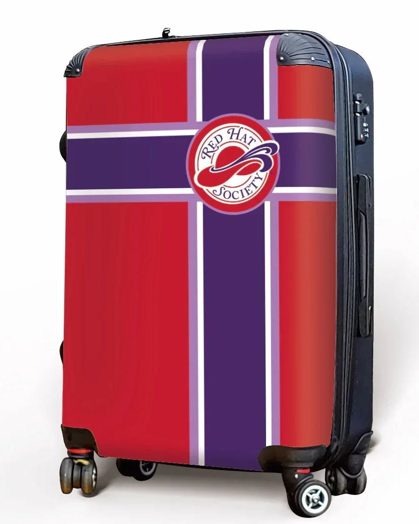 Red Hat Society Carry-on Suitcase - Stripes Suitcases