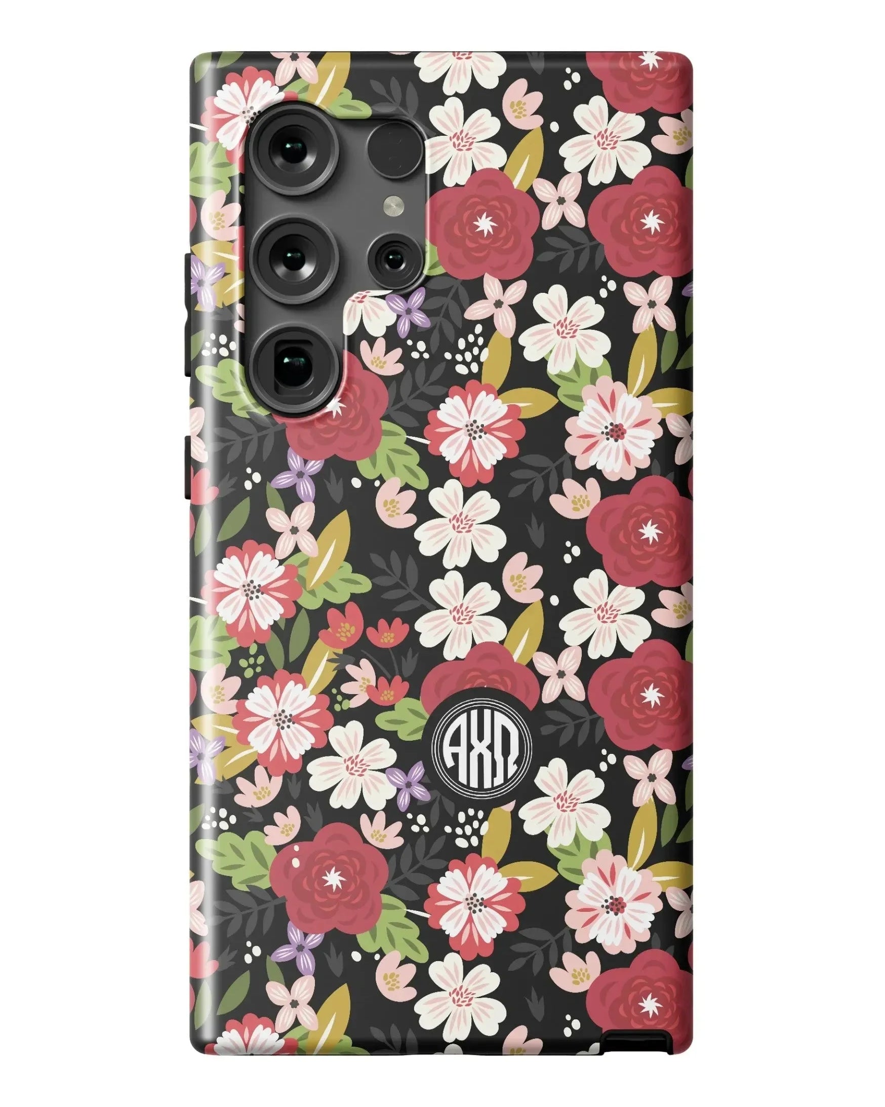Alpha Chi Omega Samsung Galaxy 24, 23 Mobile Phone Case - Modern Floral Matte Mobile Phone Cases