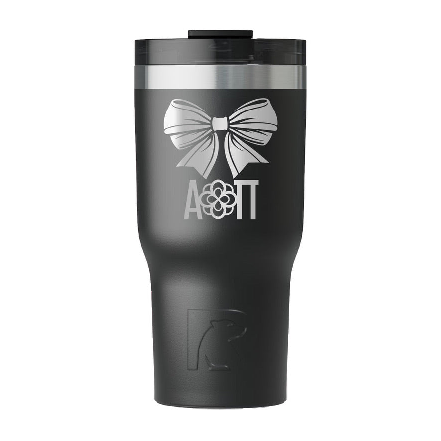 Alpha Omicron Pi RTIC 20 oz Essential Ceramic Lined Tumbler - Bow
