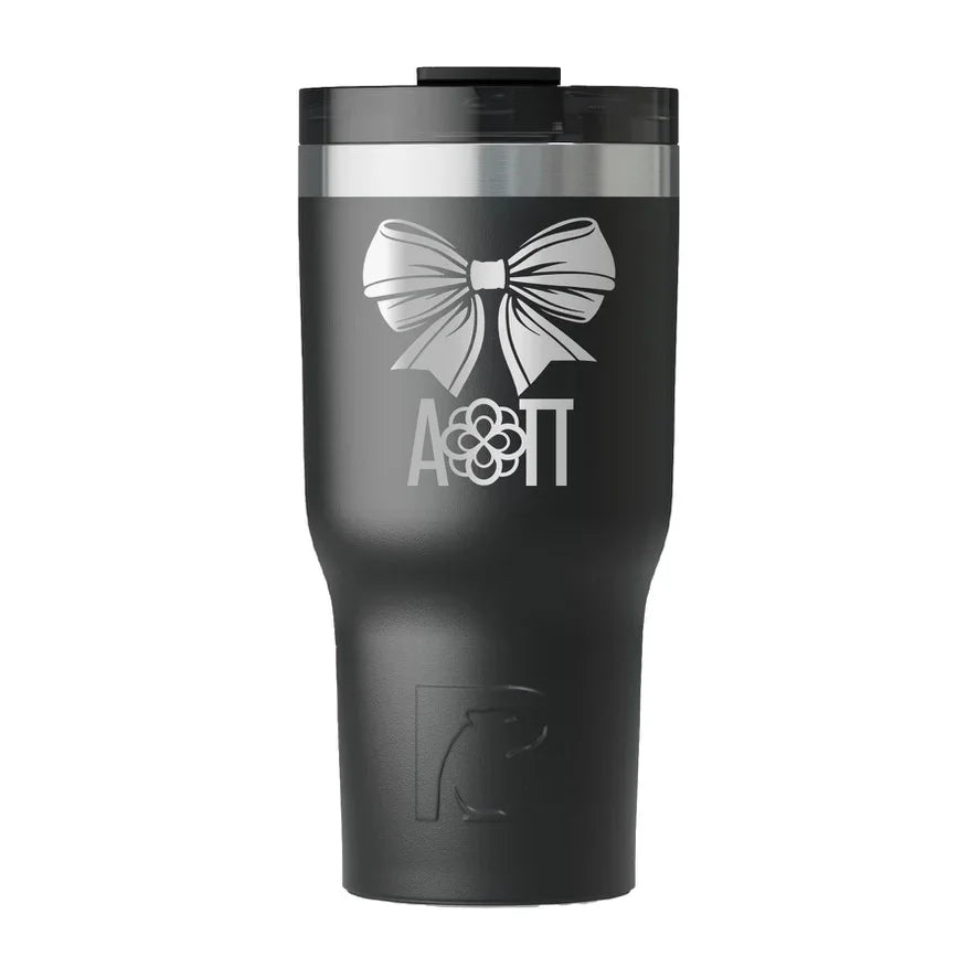 Alpha Omicron Pi RTIC 20 oz Essential Ceramic Lined Tumbler - Bow