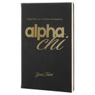 Alpha Chi Personalized Leatherette Notebook Journal