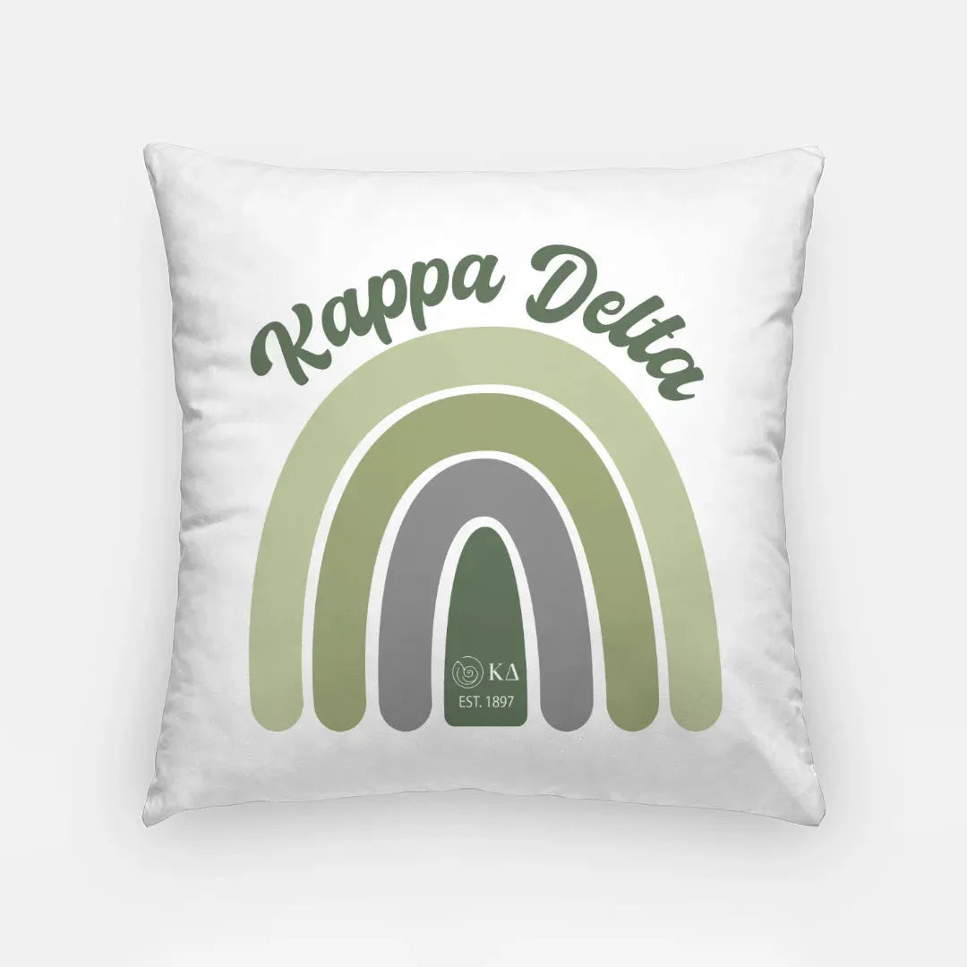 Kappa Delta 18" Throw Pillow Cover - Rainbow Pillow Covers