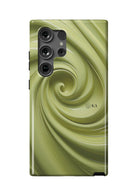 Kappa Delta Samsung Galaxy 24, 23 Mobile Phone Case - Olive Swirl Gloss Mobile Phone Cases