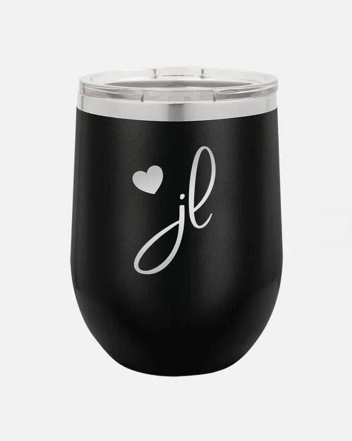 Junior League Wine Tumbler w/ Sliding Lid - JL Heart