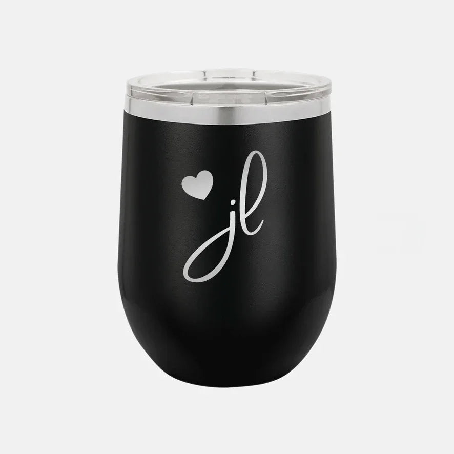 Junior League Wine Tumbler w/ Sliding Lid - JL Heart