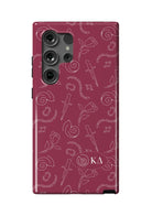 Kappa Delta Samsung Galaxy 24, 23 Mobile Phone Case - Burgundy Icons Gloss Mobile Phone Cases
