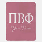 Personalized Pi Beta Phi XL 60x80 Sherpa Throw Blanket Rose Throw Blankets