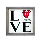 University of Tampa Wood Sign - LOVE UT 12"x12" Weathered Gray Wall Art & Signs