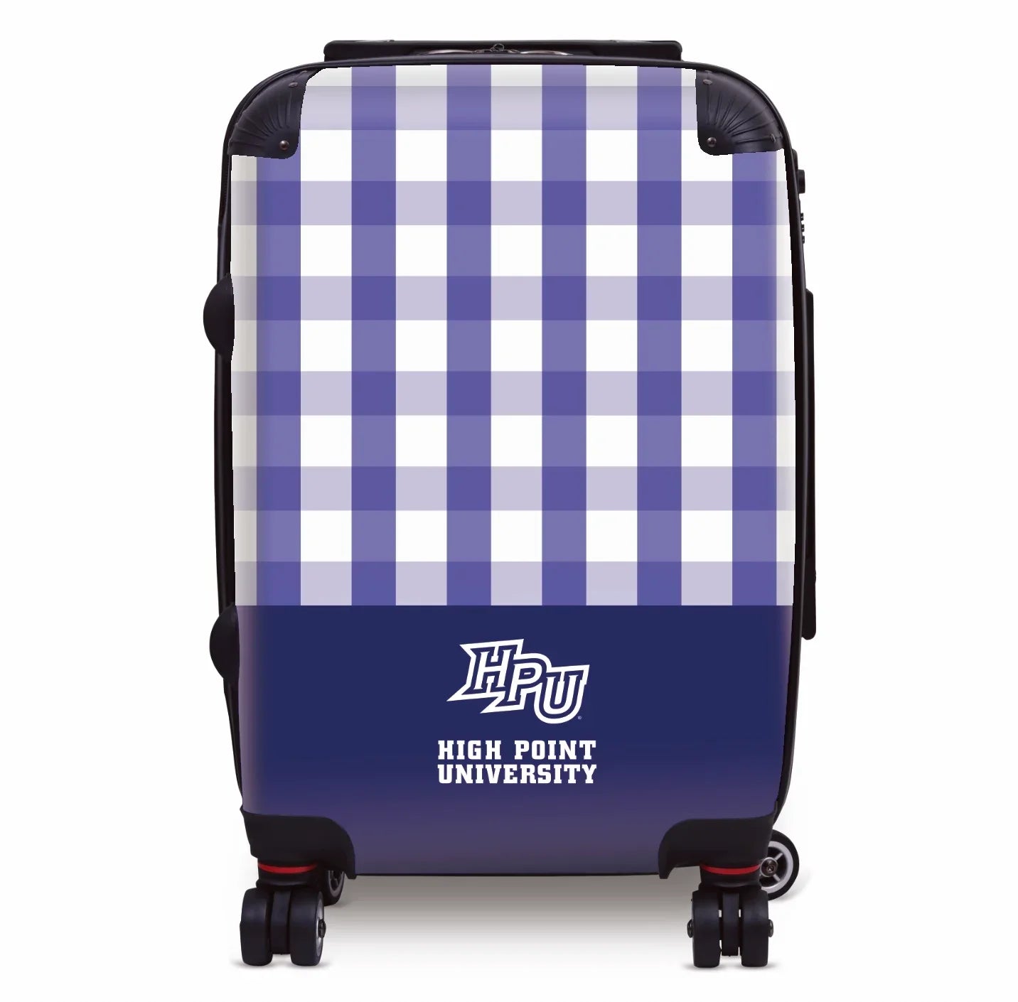 High Point University Carry-On Suitcase - Gingham Suitcases