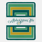 Alpha Sigma Tau XL 60x80 Sherpa Throw Blanket - Geo Throw Blankets