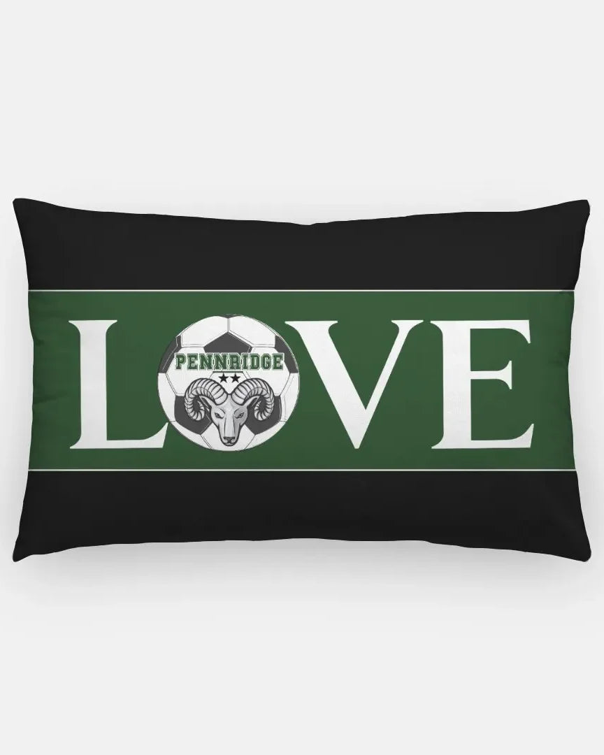 Pennridge Women's Soccer "LOVE" Lumbar Pillow Cover Pillow Covers