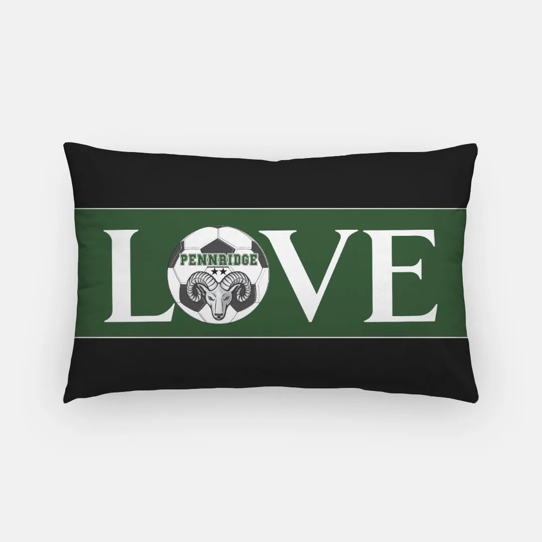 Pennridge Women's Soccer "LOVE" Lumbar Pillow Cover Pillow Covers