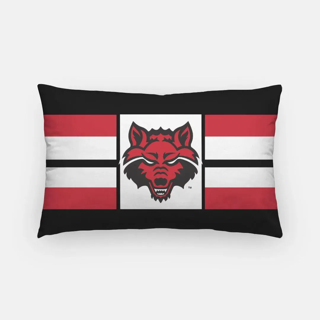 Arkansas State University Lumbar Pillow Cover - Stripes Pillow Covers