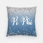 Pi Phi Blue 18" Glitter Throw Pillow Cover Pillow Covers