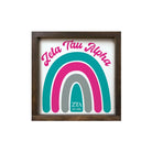 Zeta Tau Alpha 12x12 Wood Framed Sign - Rainbow Walnut Stain Wall Art & Signs