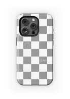 Kappa Delta iPhone 16, 15, 14 Mobile Phone Case - Gray Check Matte Mobile Phone Cases