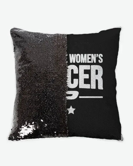 Pennridge Women's Soccer Traditional Sequin Pillow Cover Black Black Pillow Covers