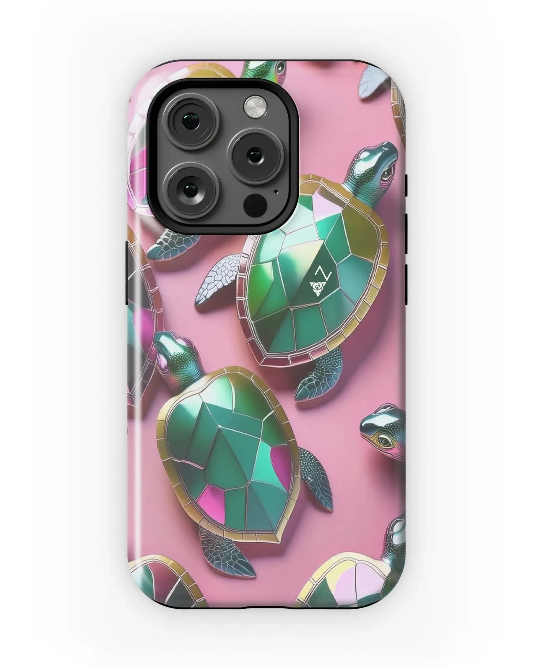Delta Zeta iPhone 16, 15, 14 Mobile Phone Case - Jeweled Turtles Matte Mobile Phone Cases