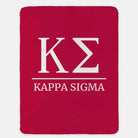 Kappa Sigma XL 60x80 Sherpa Throw Blanket Red Throw Blankets