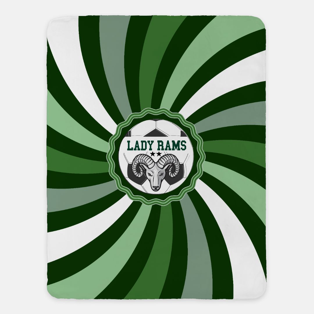 Lady Rams Swirl XL 60x80 Default Title Blankets