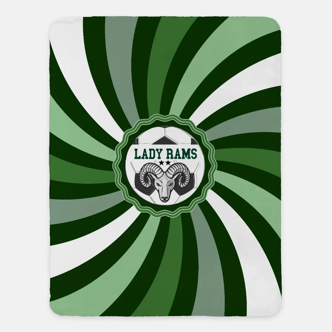 Lady Rams Swirl XL 60x80 Default Title Blankets