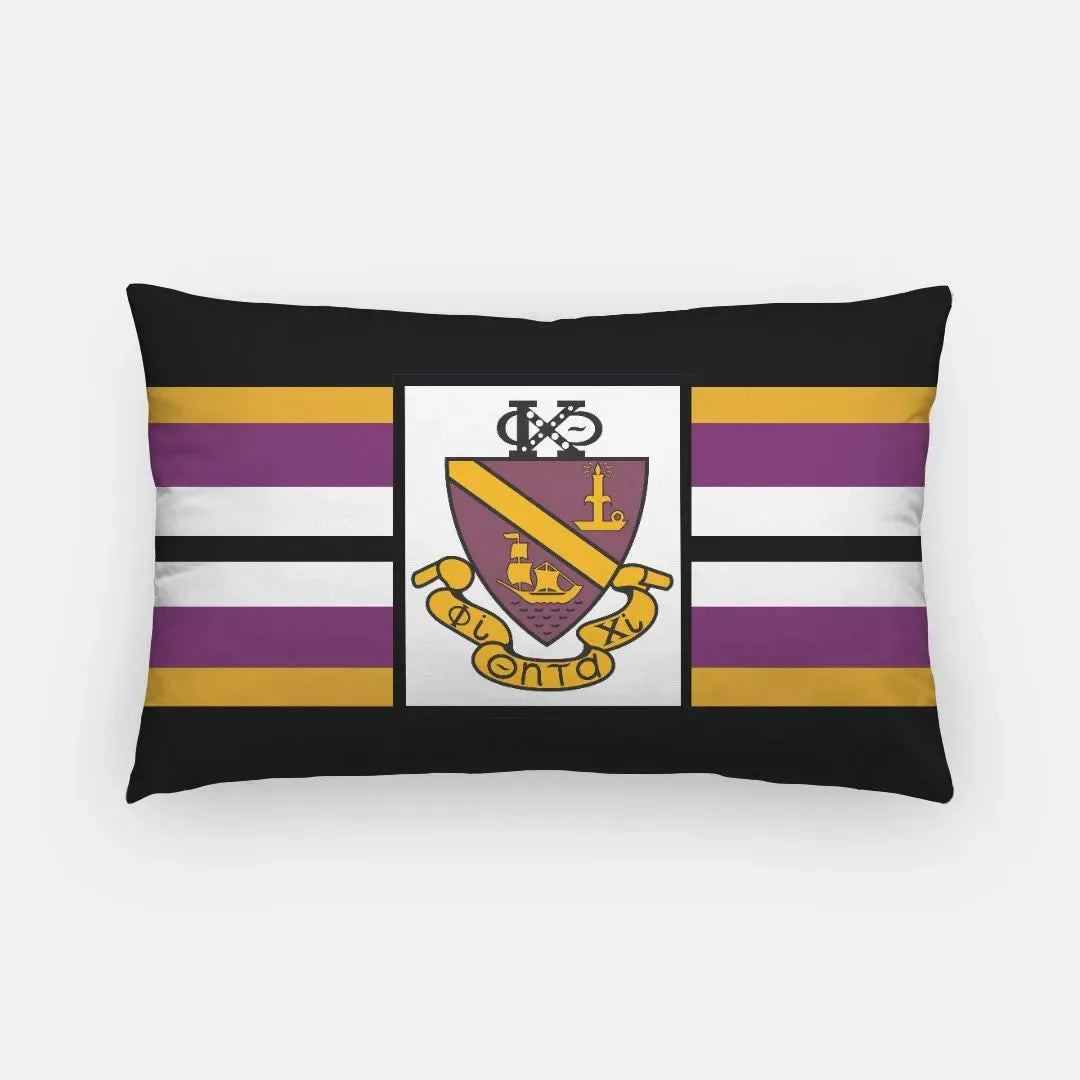 Phi Chi Theta Crest Lumbar Throw Pillow Cover Pillow Covers