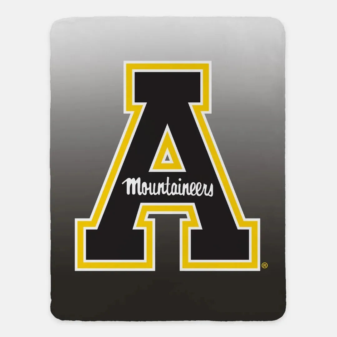 Appalachian State University XL 60x80 Sherpa Blanket - Gradient Throw Blankets