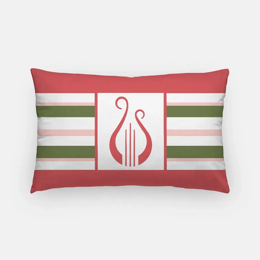 Alpha Chi Omega Lumbar Pillow Cover - Lyre Pillow Covers