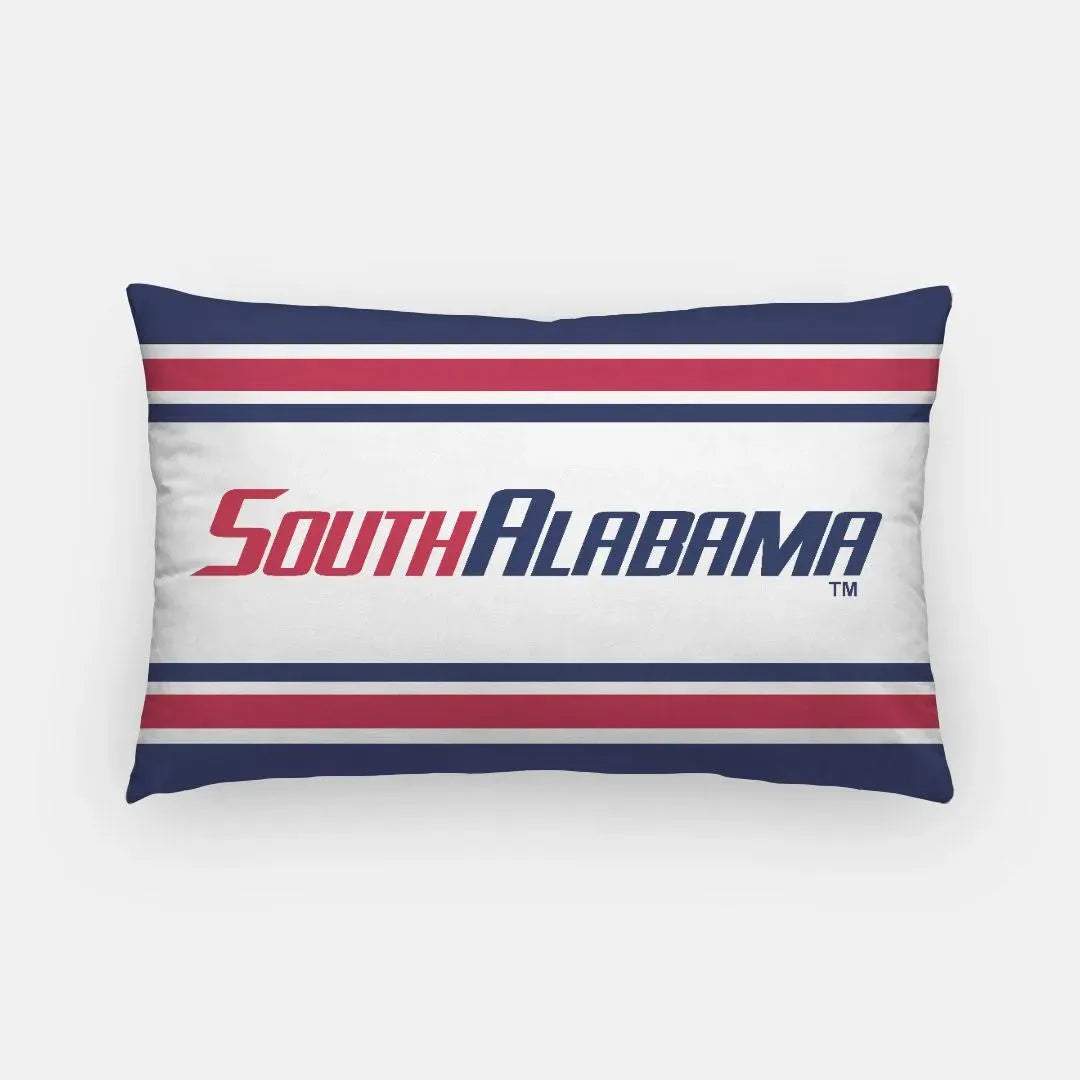 University of South Alabama Striped Lumbar Pillow Cover Pillow Covers