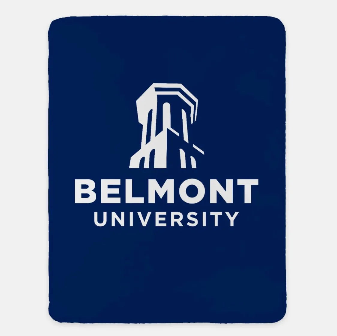 Belmont University Traditional Sherpa Blanket XL 60"x80" Throw Blankets