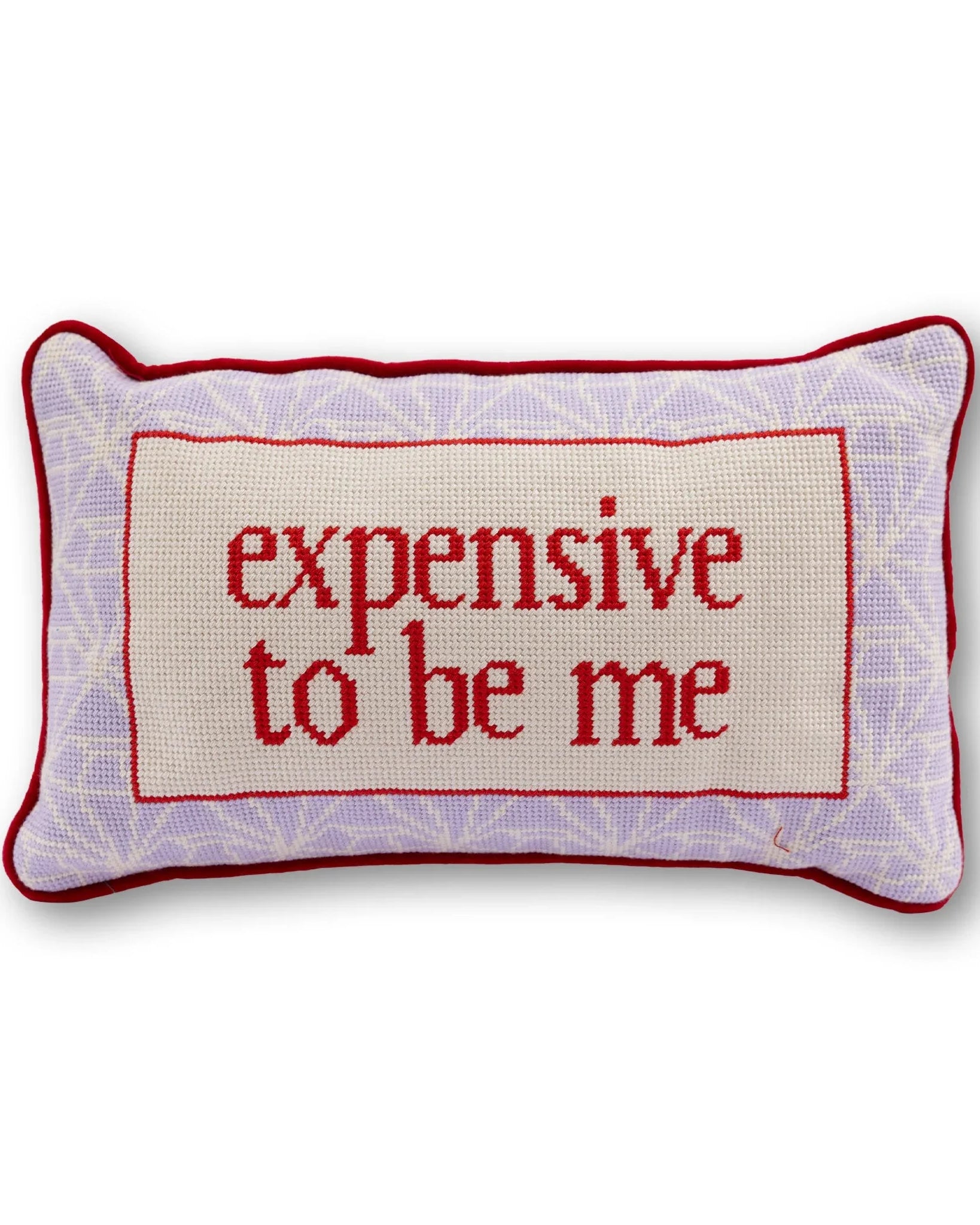 Expensive To Be Me Needlepoint Pillow | Vintage-Inspired Dorm Decor