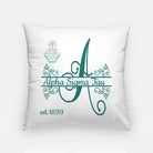 Alpha Sigma Tau 18" Throw Pillow Cover - Monogram Pillow Covers