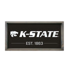 Kansas State University Sign - K-STATE Black - 12"x24" Weathered Gray Wall Art & Signs