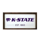 Kansas State University Sign - K-STATE - 12"x24" Walnut Stain Wall Art & Signs
