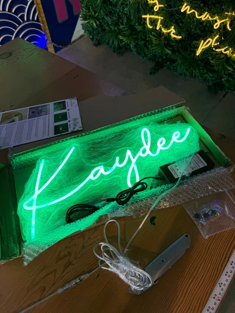 Kaydee LED Neon Script Sign w/ Dimmer Neon Signs