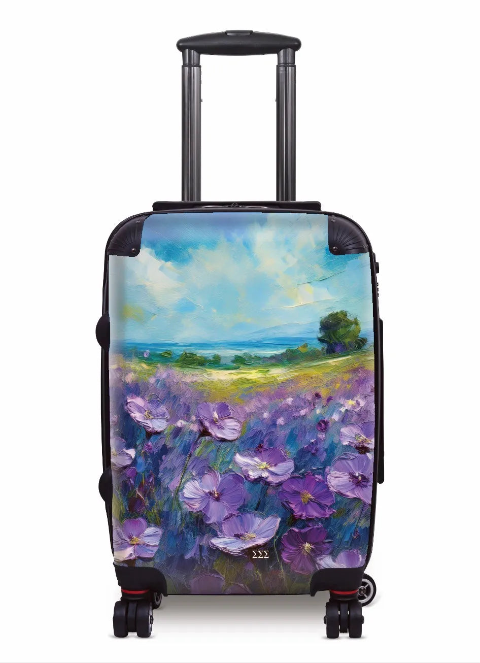 Tri Sigma Carry-on Suitcase - Violet Fields Suitcases