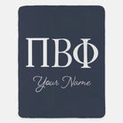 Personalized Pi Beta Phi XL 60x80 Sherpa Throw Blanket Gray Throw Blankets