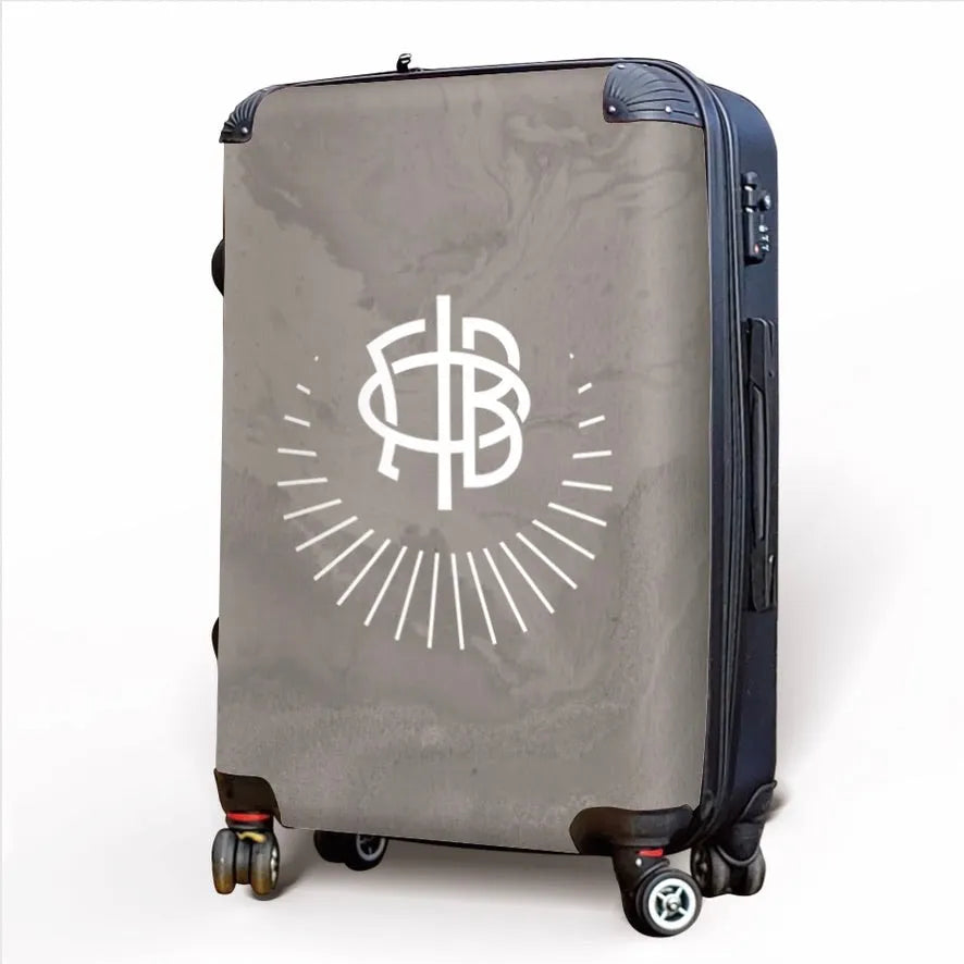 Gamma Phi Beta Carry-on Suitcase - Marble Crescent Moon Suitcases