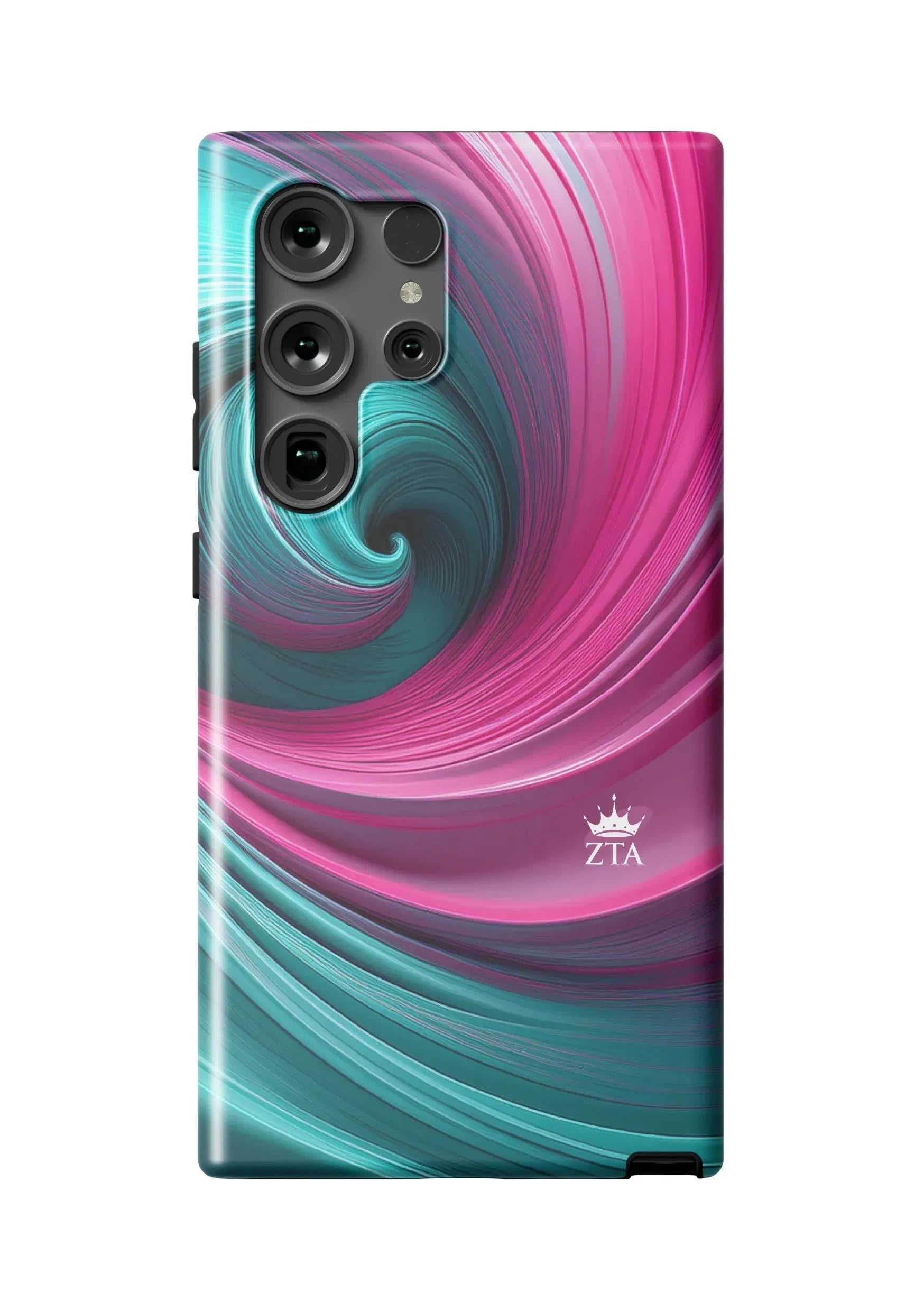 Zeta Tau Alpha Samsung Galaxy 24, 23 Mobile Phone Case - Swirl Matte Mobile Phone Cases