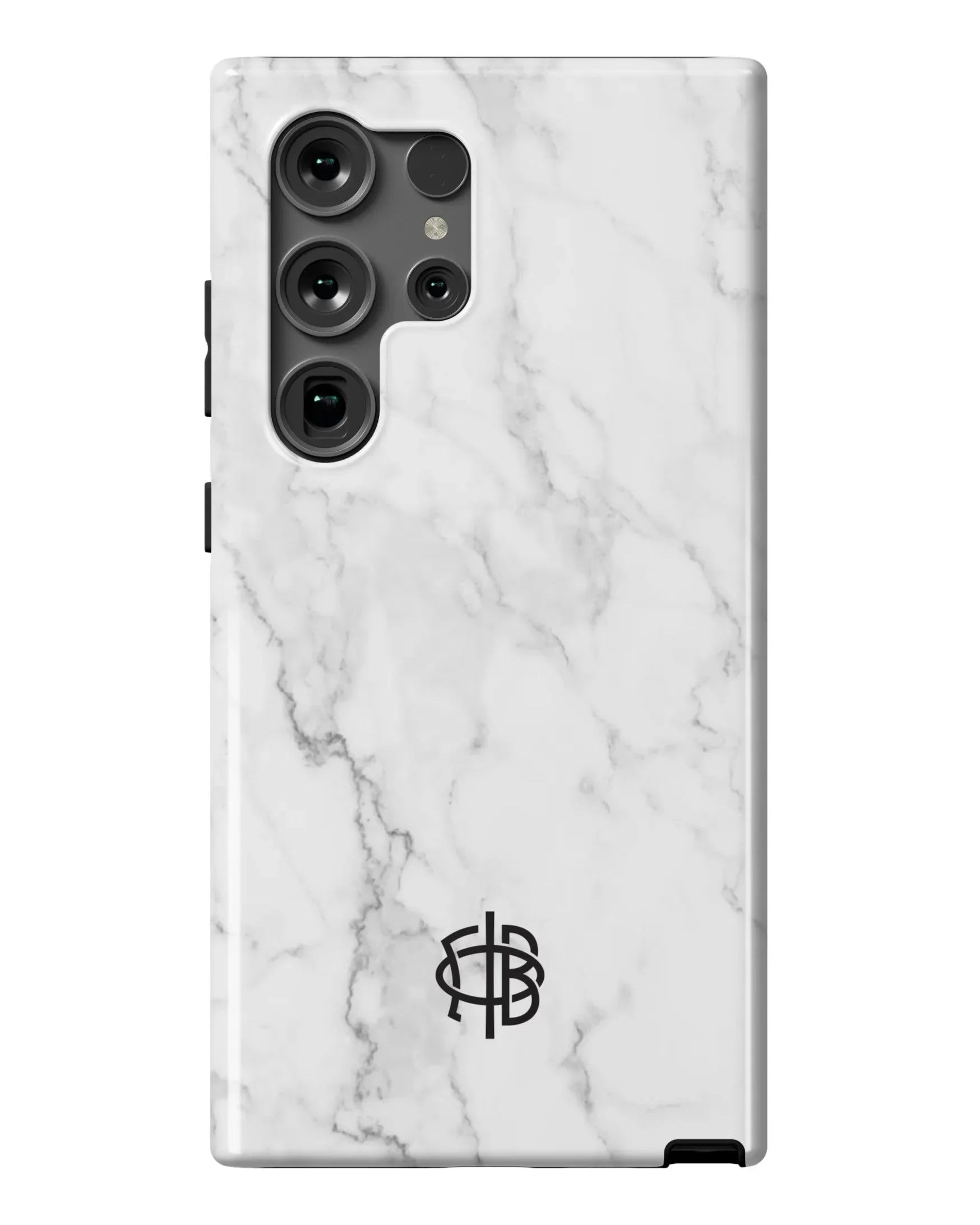 Gamma Phi Beta Samsung Galaxy 24, 23 Mobile Phone Case - White Marble Gloss Mobile Phone Cases