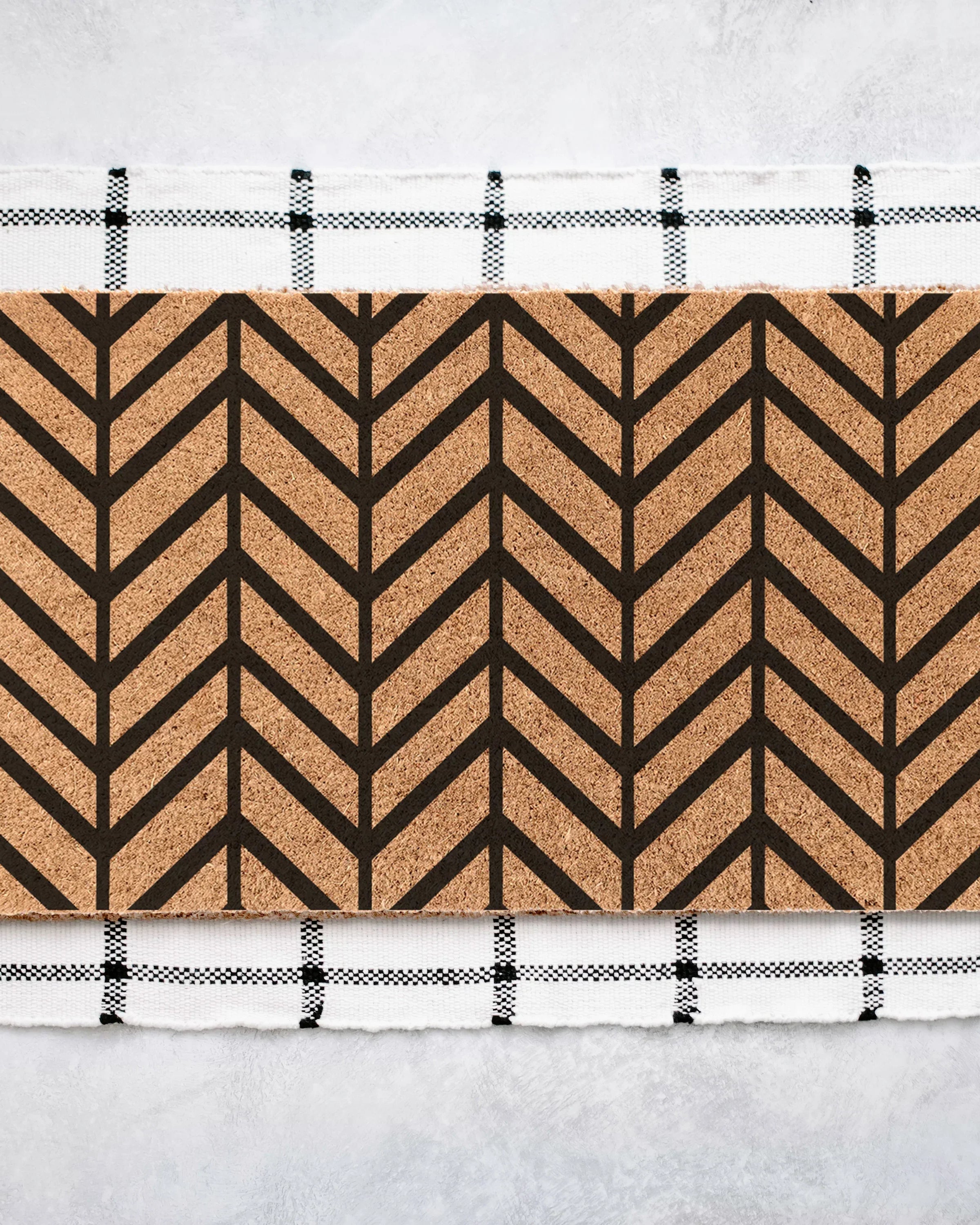 Chevron Coir Doormat Door Mats