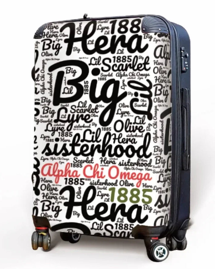 Alpha Chi Omega Carry-on Luggage - Expression Art Suitcases