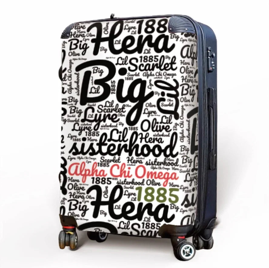 Alpha Chi Omega Carry-on Luggage - Expression Art Suitcases