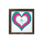 Zeta Tau Alpha 12x12 Wood Framed Sign - Heart Walnut Stain Wall Art & Signs